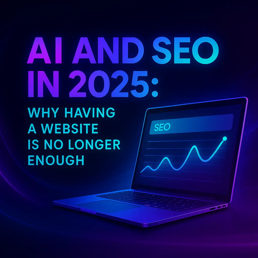 AI and SEO analytics on a laptop screen